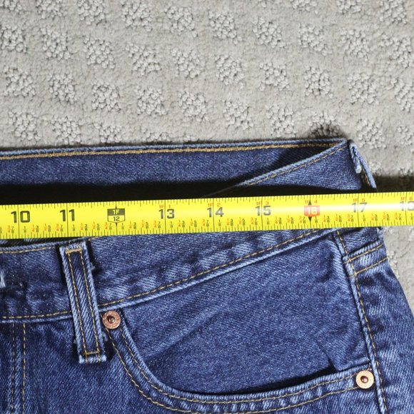 Levi's 505 Medium Blue Jeans 33x30 - PERFECTLY BROKEN IN - Picture 4 of 6